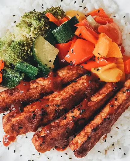 Vegan BBQ Tempeh Ribs