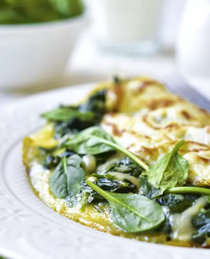 Spinach, Feta & Pinenut Omelette