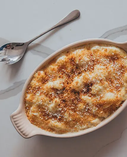 Vegan Cauliflower Cheese Bake