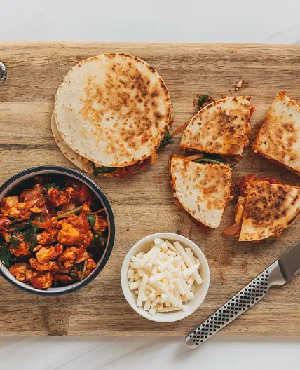 Mini Cheesy Tofu Quesadilla