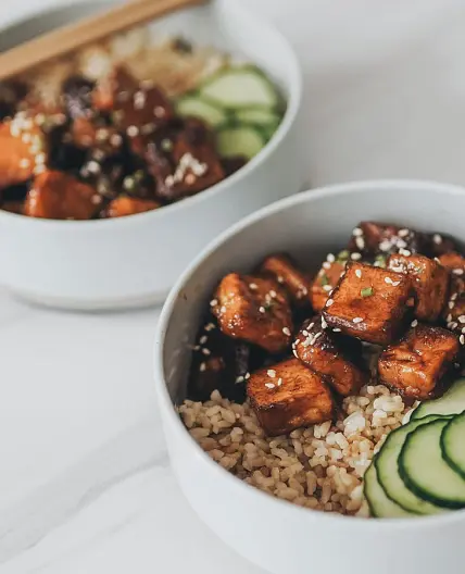Teriyaki Tofu Rice Bowl
