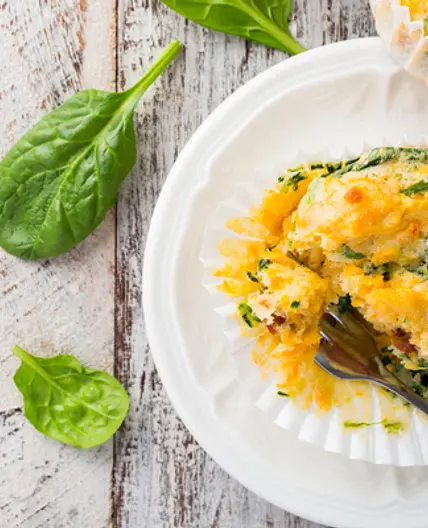 Ham, Cheese and Spinach Breakfast Muffins