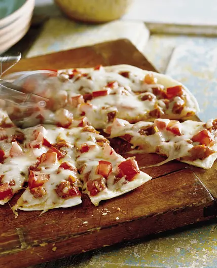 Barbecued Chicken Tortilla Pizzas