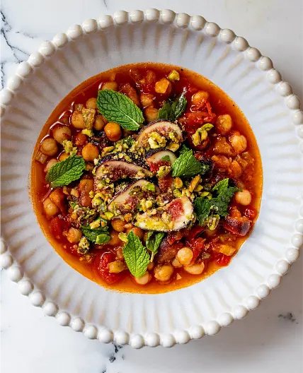 Harissa Fig and Chickpea Stew