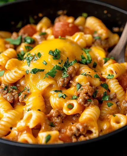 One-Pot Cheesy Taco Pasta