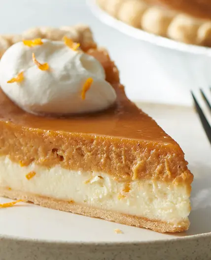 Layered Cream Cheese-Sweet Potato Pie