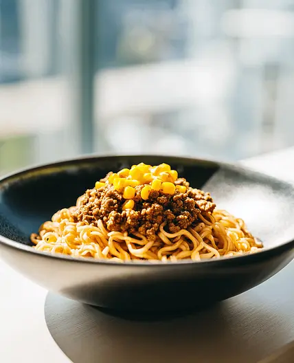 Soupless Tantanmen (Sichuan Style) mit vegetarischem Hack
