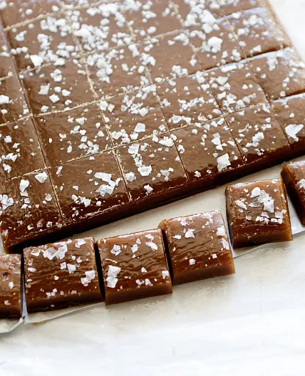 Salted Whiskey Caramels