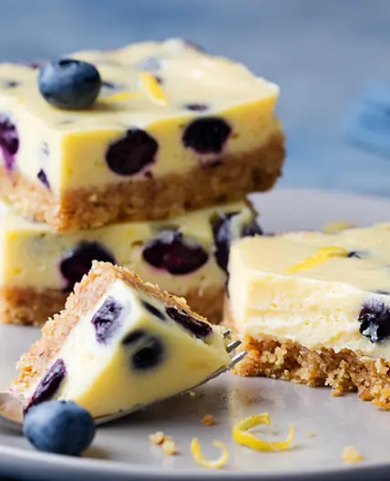 Lemon & Blueberry Cheesecake Slice