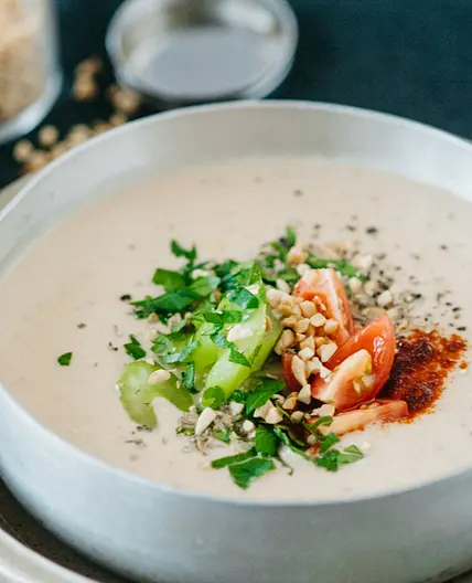 Quick Italian style chickpea peanut soup