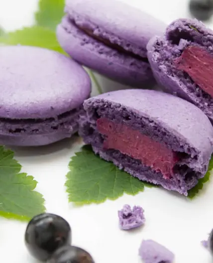 Macarons au cassis