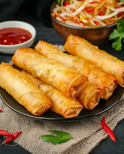 Cheesy Potato Spring Rolls