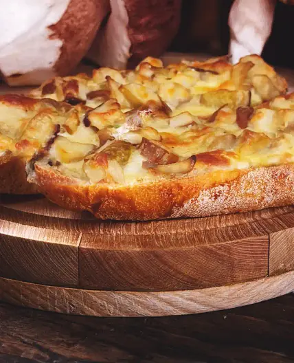 Mind-Blowing Porcini Mushroom Cheese Topped Bread