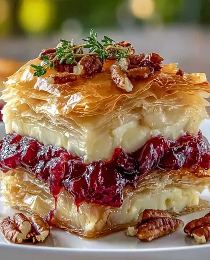 Festive Brie Phyllo Layers