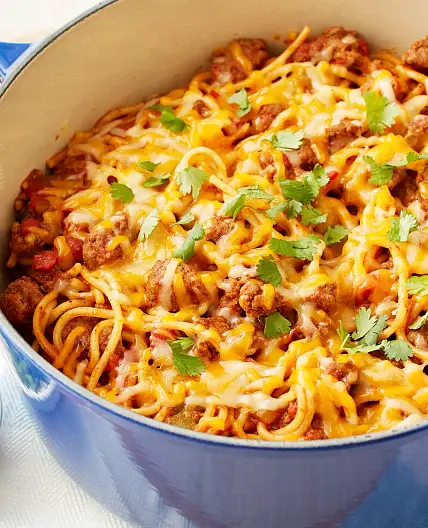 One-Pot Taco Spaghetti