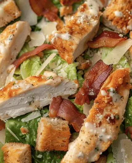Caesar Salad con Pollo Grillado y Panceta Crocante