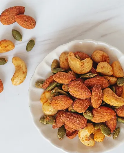 Oil-Free Chipotle Spiced Nuts