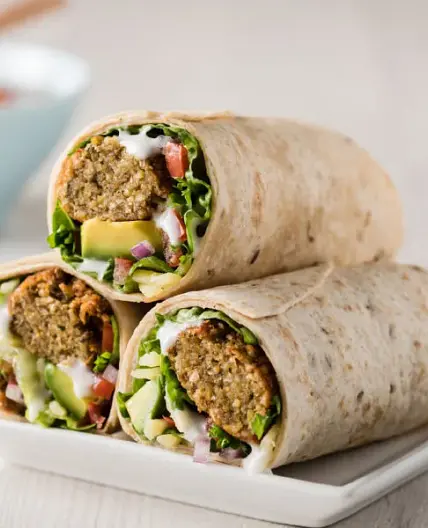 Baked Falafel Sandwich Wrap