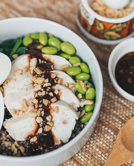 Satay Chicken Quinoa Bowl