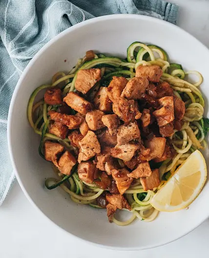 Lemon Garlic Chicken Zoodles
