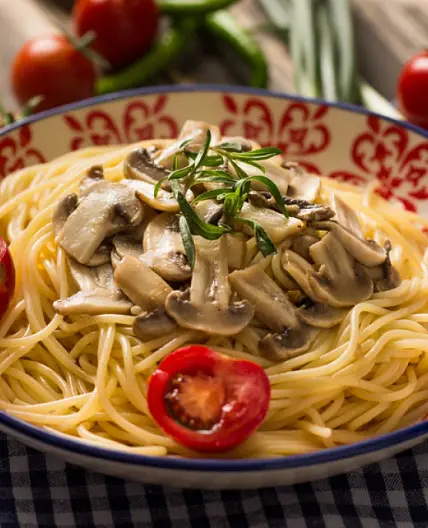 Spaghettis aux champignons