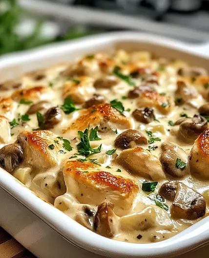 Creamy Baked Chicken Stroganoff – A Comforting Family Favorite