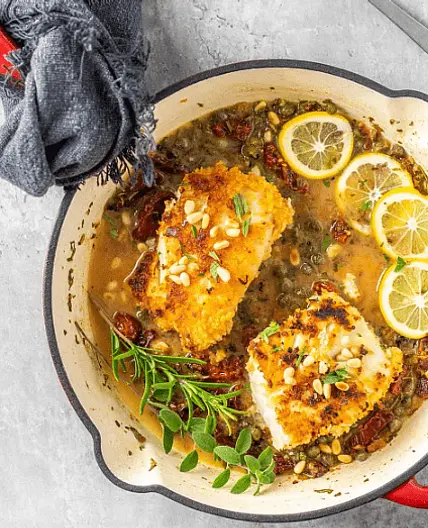 Greek-Style Panko Crusted Cod