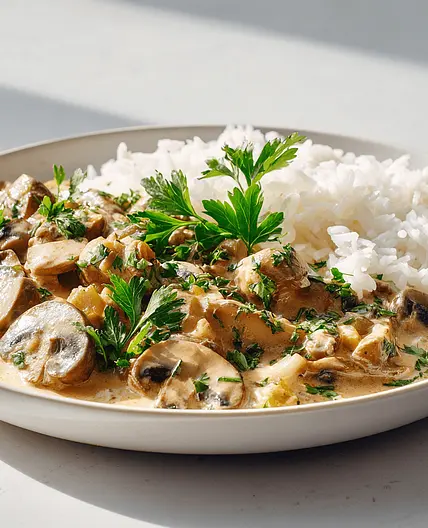 Stroganoff mit Pilzen