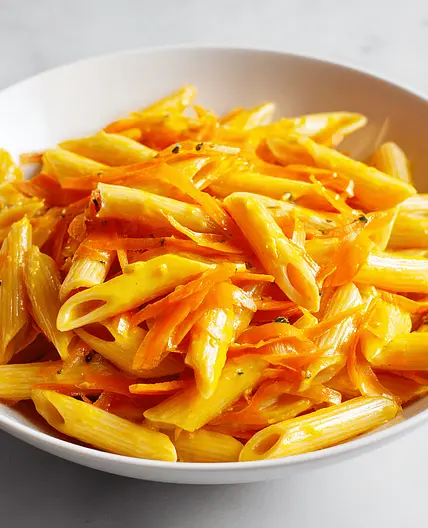 Pasta mit Safran/Karotten-Sauce