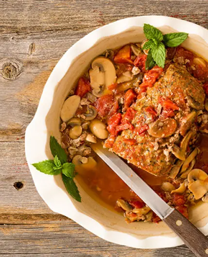 Paleo Meatloaf with Mushrooms