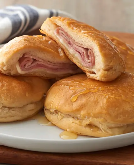 Stuffed Honey-Ham Biscuits