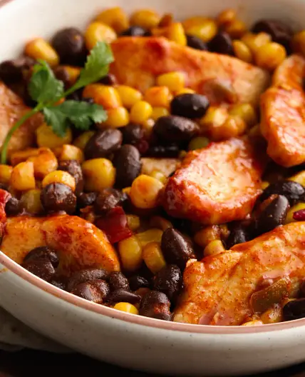 Easy Mexican Chicken and Beans