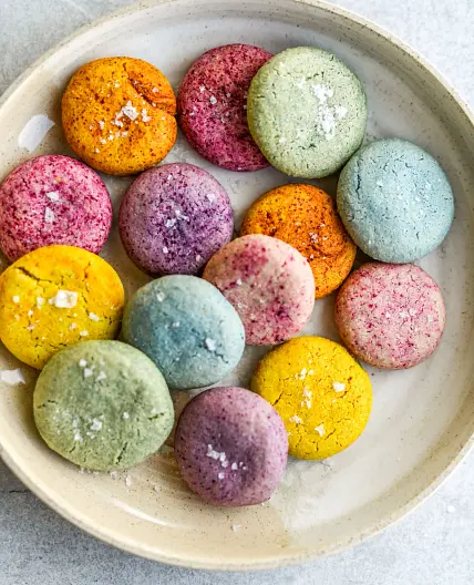 Easy Rainbow Tahini Cookies (Vegan + Gluten-Free)