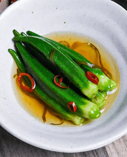 Yamitsuki Shio Okra (Addictive Salted Okra)