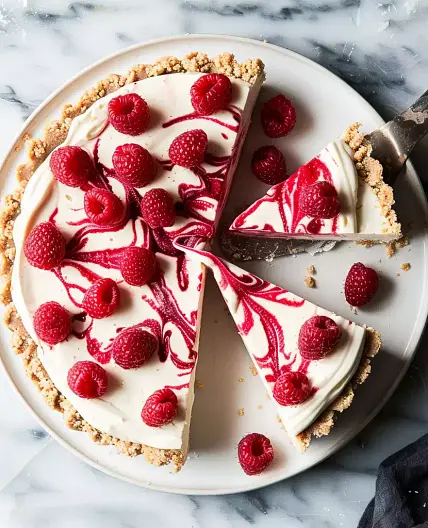 Raspberry Ripple Cheesecake