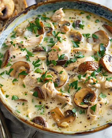 Rotisserie Chicken Mushroom Soup