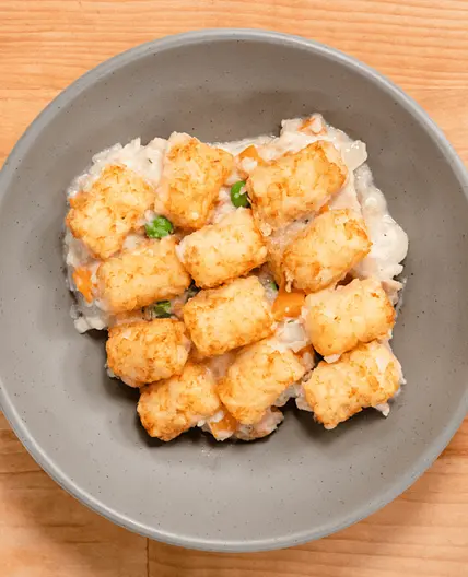 Chicken Pot Pie Tater Tot Hotdish