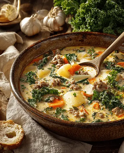 Delicious Dairy-Free Creamy Zuppa Toscana (Paleo)
