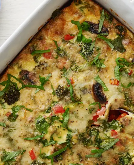 Overnight Veggie Lover’s Breakfast Casserole