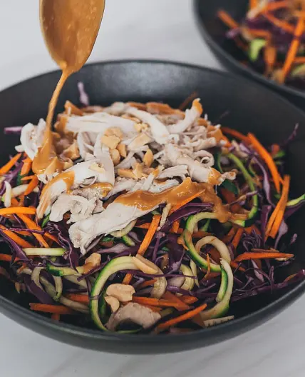 Satay Chicken Zoodle Salad