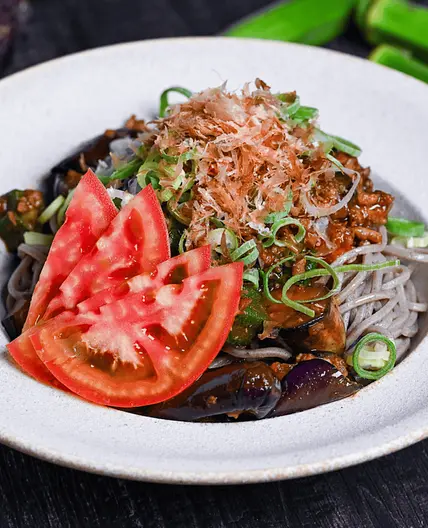 Summer Soba with Miso Meat Sauce