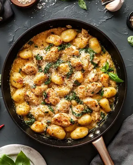 Garlic Chicken Gnocchi Skillet