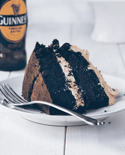 Vegan Guinness Chocolate Cake with "Baileys" Buttercream