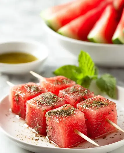 Easy Watermelon Tajin Skewers