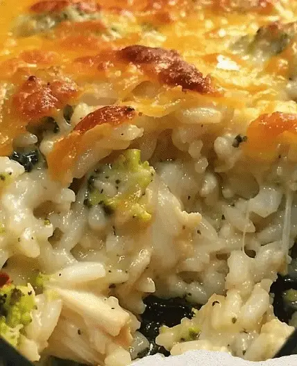 Broccoli, Rice, Cheese, and Chicken Casserole