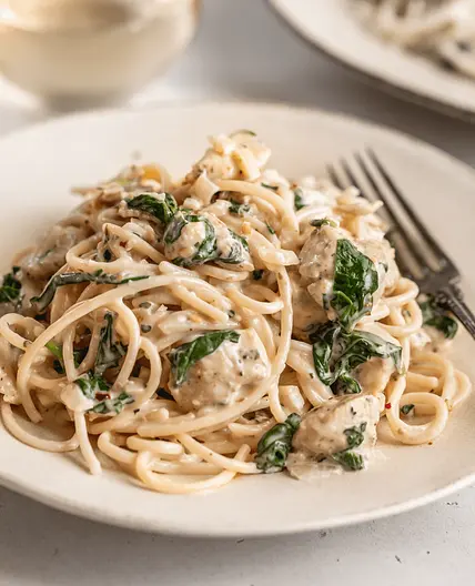 Chicken Bacon Spinach Pasta