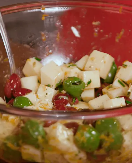 Marinated Olives and Cheese