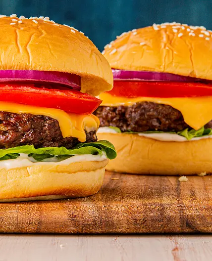 Air Fryer Cheeseburgers
