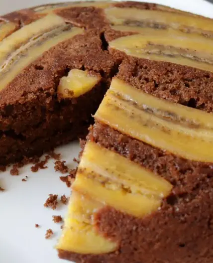 Chocolate Banana Upside Down Cake