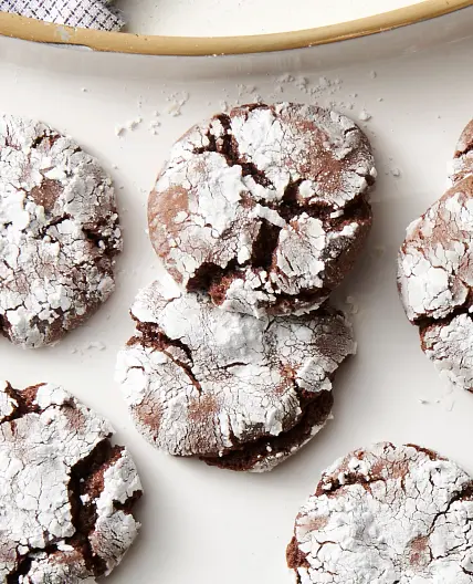 Cake Mix Fudge Crinkle Cookies